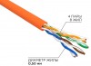 01-0049 | Кабель витая пара U/UTP, Cat.5e, ZH нг(А)-HF, 4PR, 24AWG, Indoor, SOLID, оранжевый, 305м, Rexant