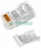 05-1031 ∙ Разъем RJ-45(8P8C) под витую пару, UTP, категория 6, с вставкой Rexant ∙ кратно 50 шт