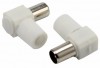 Rexant 05-2061 ∙ Разъем штекер TV REXANT без пайки белый угловой ∙ кратно 10 шт