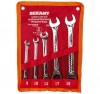 Rexant 12-4841-1 ∙ Набор ключей комбинированных трещоточных REXANT (8, 10, 13, 17, 19 мм), 5 шт., CrV, зеркальное хромирование