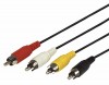 Rexant 17-0304 ∙ Шнур REXANT 4 RCA - 4 RCA, 3 м, черный (10 шт./уп.) ∙ кратно 10 шт