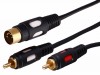 Rexant 17-2512 ∙ Шнур DIN 5 Pin - 2 RCA, длина 1,5 метра (GOLD) REXANT ∙ кратно 10 шт