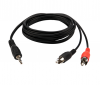 Rexant 17-4202 ∙ Шнур REXANT Стерео 3,5 мм - 2 RCA, 1.5 м (10 шт./уп.) ∙ кратно 10 шт