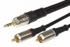 Rexant 17-4224 ∙ Шнур Стерео 3,5 мм - 2 RCA, длина 3 метра (GOLD-металл) REXANT ∙ кратно 10 шт