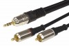 Rexant 17-4225 ∙ Шнур Стерео 3,5 мм - 2 RCA, длина 5 метров (GOLD-металл) REXANT ∙ кратно 10 шт