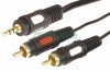 Rexant 17-4235 ∙ Шнур Стерео 3,5 мм - 2 RCA, длина 5 метров (GOLD) REXANT ∙ кратно 10 шт