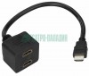 Rexant 17-6832 ∙ Переходник REXANT штекер HDMI - 2 гнезда HDMI с проводом, черный (10 шт./уп.) ∙ кратно 10 шт