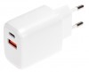 18-2225 | Сетевое зарядное устройство USB QC (20W) + Type C PD (20W), белое Rexant