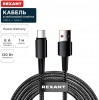 Rexant 18-7063 ∙ Кабель USB-A – Type-C, 6А, 120Вт, 1м, в черной нейлоновой оплетке REXANT