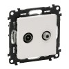 753458 ∙ Legrand Valena LIFE.Розетка TV-SAT двухкабельная.С лицевой панелью.Белая