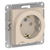 Schneider Electric ATN000247 ∙ Systeme Electric AtlasDesign Беж Розетка с/з со шторками с выталк., 16А, механизм