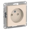 Schneider Electric ATN000249 ∙ Systeme Electric AtlasDesign Беж Розетка б/з со шторками, 16А, механизм