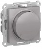 Schneider Electric ATN000323 ∙ Systeme Electric AtlasDesign Алюминий Светорегулятор (диммер) повор-нажим, LED, RC, 400Вт, мех.