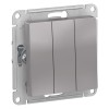 Schneider Electric ATN000331 ∙ Systeme Electric AtlasDesign Алюминий Выключатель 3-клавишный сх.1+1+1, 10АХ, механизм