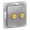 Schneider Electric ATN000387 ∙ Systeme Electric AtlasDesign Алюминий Аудиорозетка двухместная