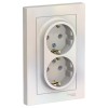 Schneider Electric ATN000424 ∙ Systeme Electric AtlasDesign Жемчуг Розетка с/з двойная, 16А, в сборе