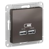 Schneider Electric ATN000633 ∙ Systeme Electric AtlasDesign Мокко USB, 5В, 1 порт x 2,1 А, 2 порта х 1,05 А, механизм