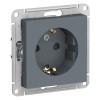 Schneider Electric ATN000745 ∙ Systeme Electric AtlasDesign Грифель Розетка с/з со шторками, 16А, механизм