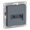 Schneider Electric ATN000785 ∙ Systeme Electric AtlasDesign Грифель Розетка двойная компьютерная RJ45+RJ45, кат.5E, механизм