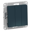 Schneider Electric ATN000831 ∙ Systeme Electric AtlasDesign Изумруд Выключатель 3-клавишный сх.1+1+1, 10АХ, механизм