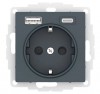 Schneider Electric ATN000832 ∙ Systeme Electric AtlasDesign Изумруд Розетка 16А с USB A+С (5В/2,4А/3 А, 2х5В/1,5А), мех