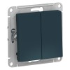 Schneider Electric ATN000865 ∙ Systeme Electric AtlasDesign Изумруд Переключатель 2-клавишный сх.6, 10АХ, механизм