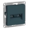 Schneider Electric ATN000885 ∙ Systeme Electric AtlasDesign Изумруд Розетка двойная компьютерная RJ45+RJ45, кат.5E, механизм