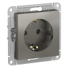 Schneider Electric ATN000943 ∙ Systeme Electric AtlasDesign Сталь Розетка с/з, 16А, механизм