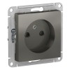 Schneider Electric ATN000949 ∙ Systeme Electric AtlasDesign Сталь Розетка б/з со шторками, 16А, механизм