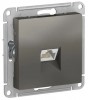 Schneider Electric ATN000986 ∙ Systeme Electric AtlasDesign Сталь Розетка компьютерная RJ45, кат. 6A, механизм