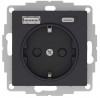 Schneider Electric ATN001032 ∙ Systeme Electric AtlasDesign Карбон Розетка 16А с USB A+C (5В/2,4А/3 А, 2х5В/1,5А), мех