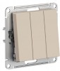 Schneider Electric ATN001231 ∙ Systeme Electric AtlasDesign Песочный Выключатель 3-клавишный, сх.1+1+1, 10АХ, механизм