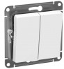 Schneider Electric ATN440151 ∙ Systeme Electric AtlasDesign Aqua Белый Выключатель 2-клавишный IP44, сх.5, 10АХ, механизм