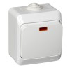 Schneider Electric BA10-045B ∙ Systeme Electric Этюд наруж Бел Выключатель 1-клавишный с подсветкой IP44