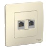 Schneider Electric BLNIS045112 ∙ Systeme Electric Blanca внутр Молочная Розетка 2-ая комп/ТЛФ, RJ45+RJ11