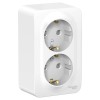 Schneider Electric BLNRA011211 ∙ Systeme Electric Blanca наруж Бел Розетка 2-ая с/з со шторками 16А, 250В, изолир. пластина