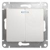 Schneider Electric GSL000153 ∙ Systeme Electric Glossa Бел Выключатель 2-клавишный с подсветкой, сх.5а, 10АХ