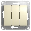 Schneider Electric GSL000231 ∙ Systeme Electric Glossa Беж Выключатель 3-клавишный, сх.3, 10АХ