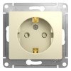 Schneider Electric GSL000245 ∙ Systeme Electric Glossa Беж Розетка с/з со шторками