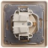 Schneider Electric GSL000246 ∙ Systeme Electric Glossa Беж Розетка с/з со шторками с крышкой, IP20 (в сборе с рамкой)