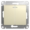 Schneider Electric GSL000253 ∙ Systeme Electric Glossa Беж Выключатель 2-клавишный с подсветкой, сх.5а, 10АХ