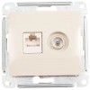 GSL000289 ∙ Systeme Electric Glossa Беж Розетка двойная TV + компьютерная RJ45, кат. 5Е
