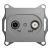 Schneider Electric GSL000397 ∙ Systeme Electric Glossa Алюминий Розетка TV-SAT одиночная 1DB