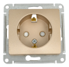 GSL000445 ∙ Systeme Electric Glossa Титан Розетка с/з со шторками