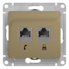 Schneider Electric GSL000485 ∙ Systeme Electric Glossa Титан Розетка 2-я RJ11+RJ45, кат.5E