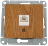 GSL000581K ∙ Systeme Electric Glossa Дерево Дуб Розетка компьютерная RJ45 кат.5E