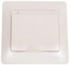 GSL000646 ∙ Systeme Electric Glossa Перламутр Розетка с/з со шторками с крышкой, 16А, IP20 (в сборе)