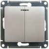 Schneider Electric GSL000653 ∙ Systeme Electric Glossa Перламутр Выключатель 2-клавишный с подсветкой сх.5а, 10АХ