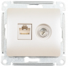 GSL000689 ∙ Systeme Electric Glossa Перламутр Розетка двойная TV + компьютерная RJ45, кат. 5Е