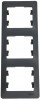 GSL000707 ∙ Systeme Electric Glossa Антрацит Рамка 3-ая, вертикальная